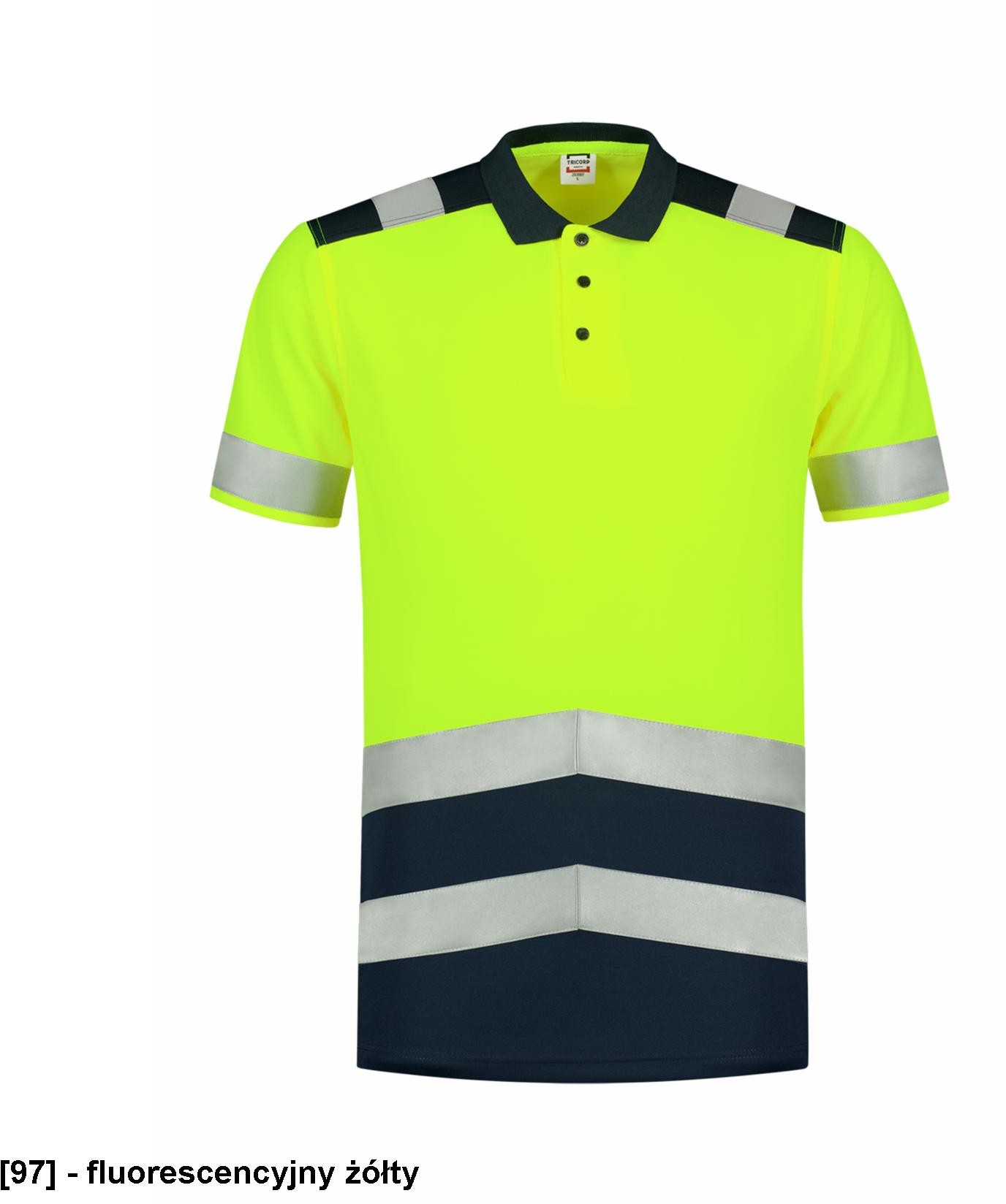 ADLER TRICORP Poloshirt High Vis Bicolor T20 - Koszulka polo unisex, 180 g/m, 100% poliester, 2 kolory - S-3XL Poloshirt High Vis Bicolor T20