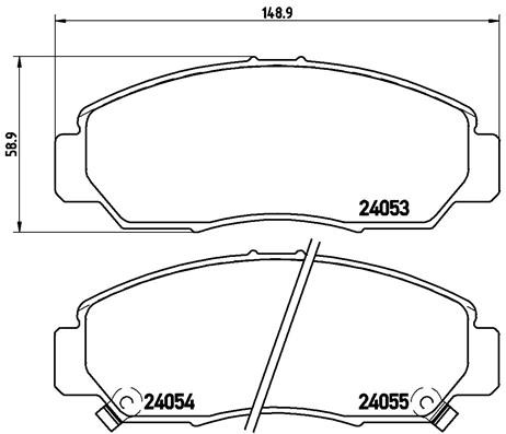 top BREMBO Zestaw klocków hamulcowych, hamulce tarczowe P 28 047