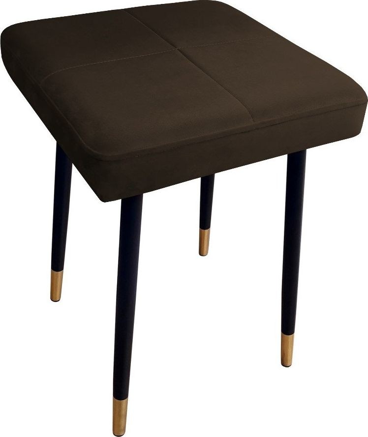 Atos Taboret SQUARE 2 MG VELVET brązowy AS-MAX-MG05-BRAZOWY-NOGA-ZLOTA