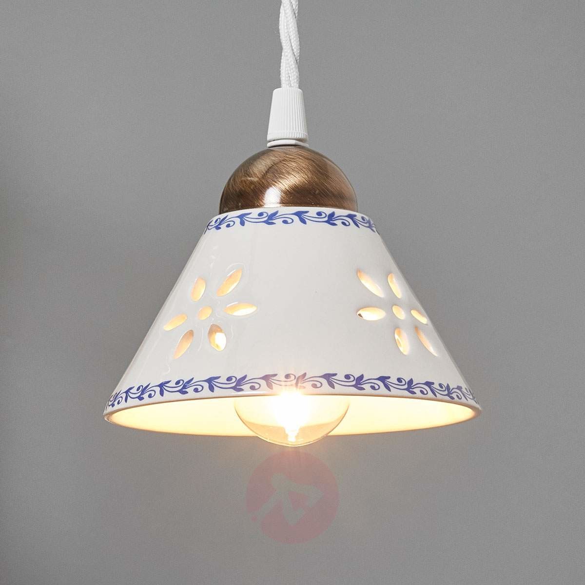 Lampa wisząca NONNA z białej ceramiki