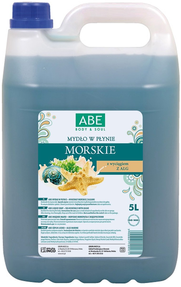 ABE Mydło w płynie 5l 5 l Algi morskie | SZYBKA WYSYŁKA!