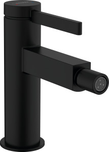 Hansgrohe 76200670 Finoris Jednouchwytowa bateria bidetowa z kompletem odpływowym Push-Open czarny matowy
