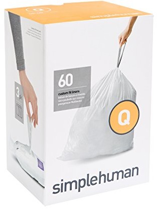 simplehuman Worki na śmieci  simpleh uman Code Q, 3 X Pack 20 sztuk z łącznie 60 worek CW0264