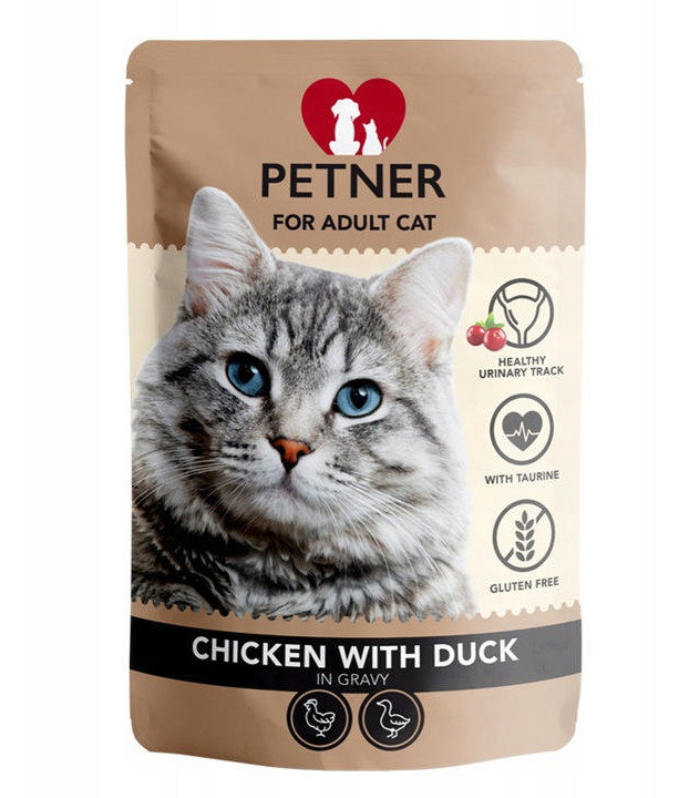 Petner Petner Adult Cat karma mokra z kurczakiem i kaczką dla kotów 85g