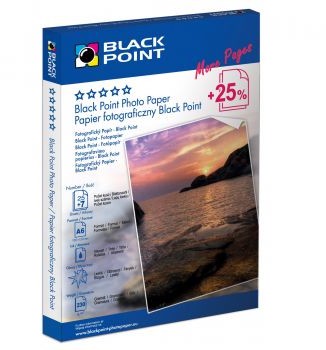 Black Point Papier fotograficzny A6 | Błyszczący| g.230 | 32 arkuszy (PFA6G230A)