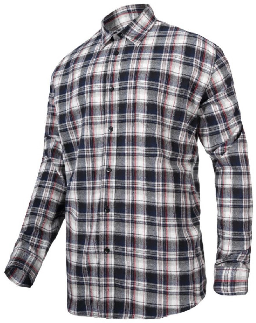 LAHTI PRO Koszula Flanelowa Szaro-Czarna S L4180401 26440