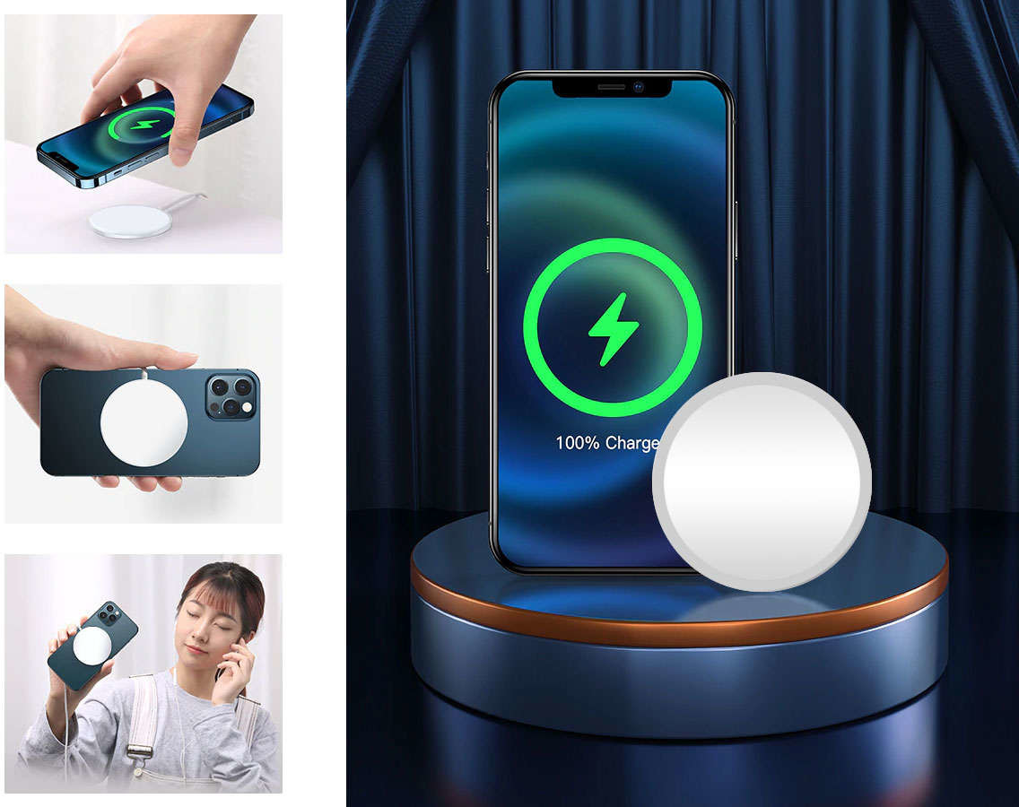 Alogy Ładowarka indukcyjna Alogy do MagSafe bezprzewodowa 20W do iPhone 12 PRO MAX MINI 9012X1