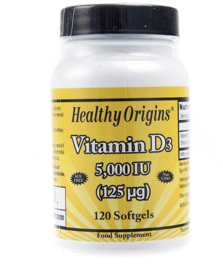 Healthy Origins Healthy Origins Witamina D3 5000 IU - 120 kapsułek