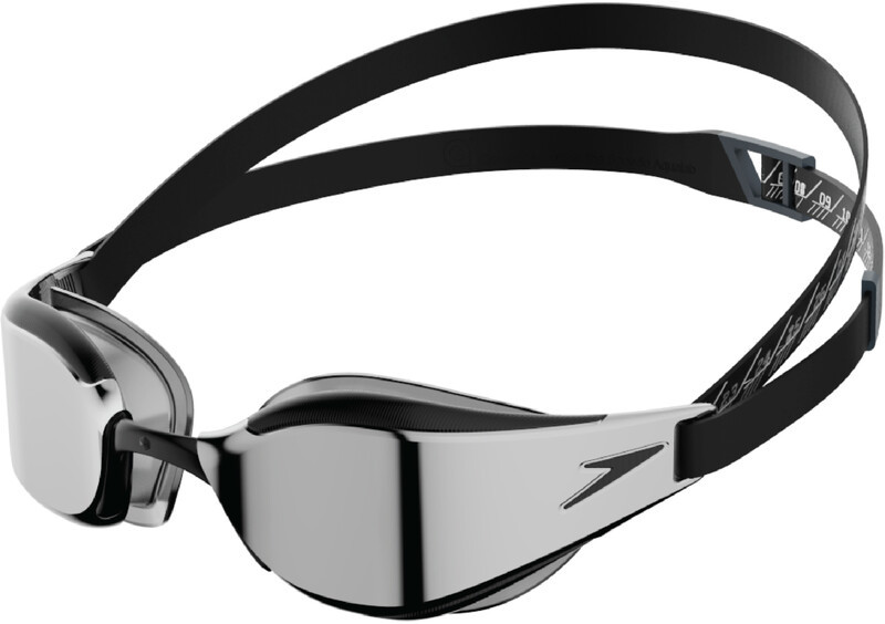 Speedo Fastskin Hyper Elite Mirror Goggles, black/oxid grey/chrome 2021 Okulary do pływania 68-12818F976-OSFA