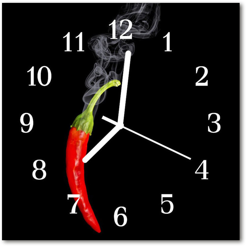 tulup pl Zegar ścienny kwadrat Papryka Chilli 30x30cm