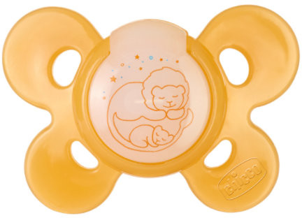 Chicco Physio Comfort Lumi, Smoczek do uspokajania, silikonowy, 12m+, 1 szt.