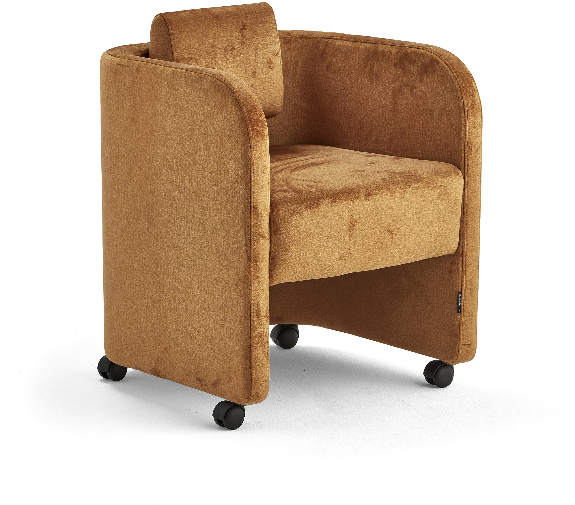 AJ Produkty Fotel COMFY, na kółkach, welur, złoty