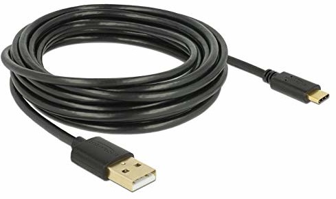 Delock Cable USB 2.0 typu A > Type-C 2.0 wtyczka 4,0 m Czarny