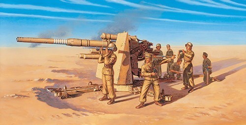 Italeri 8.8cm Flak 37 AA Gun w/ 8 crew MI-7512
