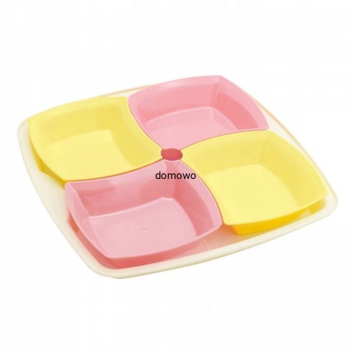 MISECZKI Z TWORZYWA NA DIPY PRZEKĄSKI RÓŻOWY