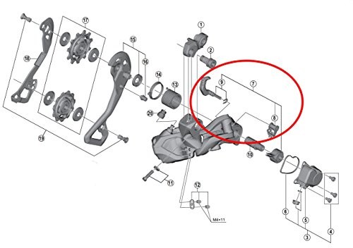 SHIMANO stabilizator RD-zespół M9050 stabilizator RD-M9050 Art-Nr. Y-5pu98030 5PU98030