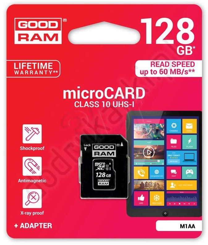 Goodram Micro SDXC 128GB class 10 +adapter