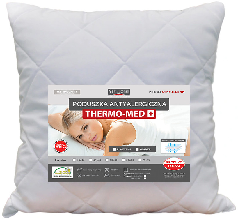 Poduszka Antyalergiczna Jaś 40x40 Thermo-med 40/40
