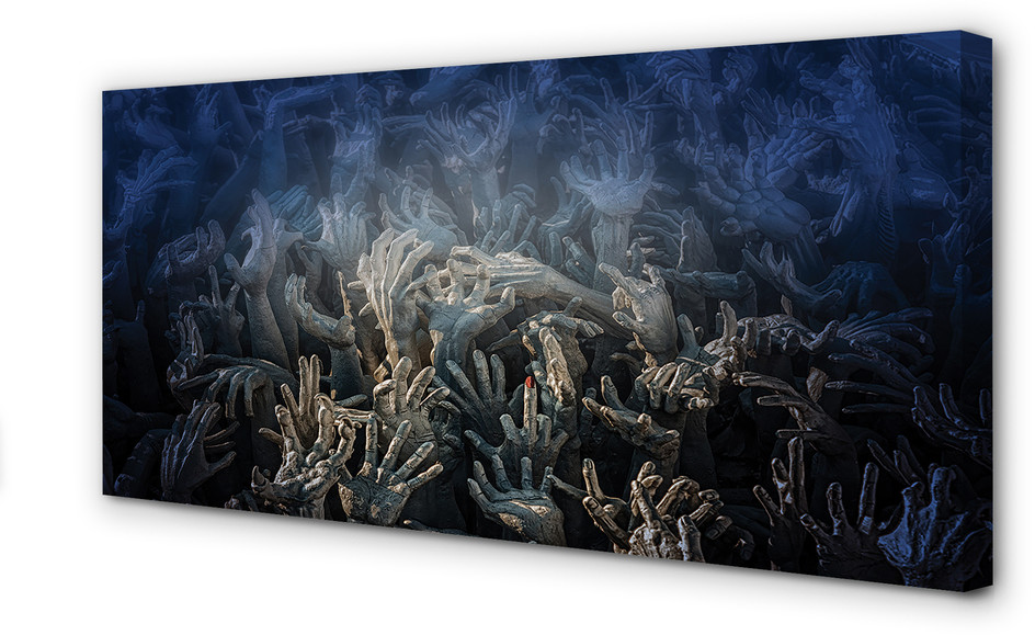 PL Tulup Obrazy na płótnie Dłonie niebieskie światło 100x50cm