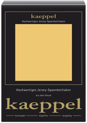 Kaeppel L 016753  07l1 u5kn Jersey prześcieradło z gumką 100x200 cm, kolor kukurydziany L-016753-07L1-U5KN