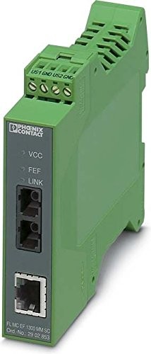 Phoenix 2902853 100 Mbit/s 1300 NM konwerter plików video Support-Przetwornica  Support-sieci (sieciowy 100 Mbit/s, 10,100 Mbit/s, 10000 m, 1300 NM, Germany) 2902853