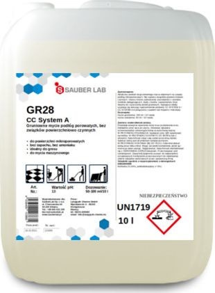 Sauber Sauber Lab GR28 CC System A Alkaliczny preparat do gruntownego mycia podłóg 10 l GR28