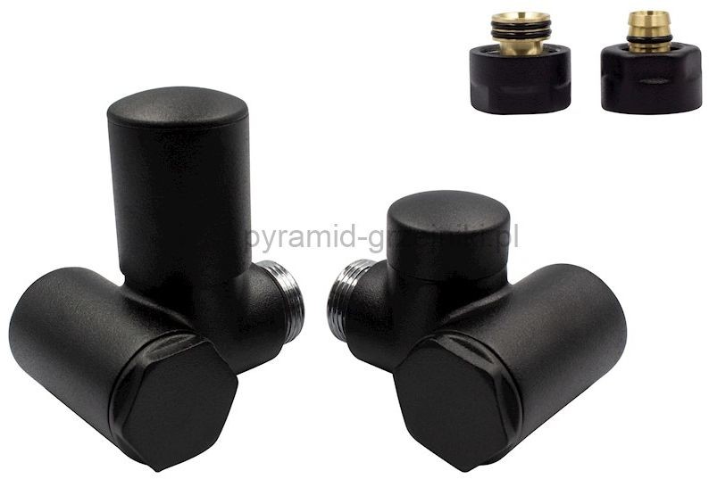 Varioterm Zawór regulacyjny INTEGRA ze złączką Pex/Cu - czarny str. pex 16 mm lewy IR14FK/L(PEX)