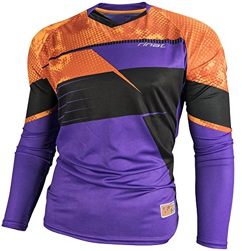 rinat arkano  Bramkarz trykot dzieci, w kolorze fioletowym/jaskrawy pomarańczowy/czarny, rozmiar YS 2AJY40-364-112