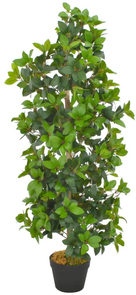 vidaXL Sztuczne drzewko laurowe z doniczką, zielone, 120 cm