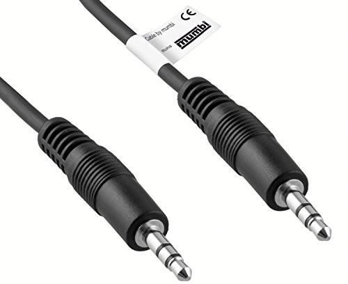 mumbi mumbi 08370 kabel audio 3,5 mm kabel stereo (wtyczka 3,5 mm na wtyczkę 3,5 mm), 1,50 m 3,5mm Klinke auf 3,5mm Klinke