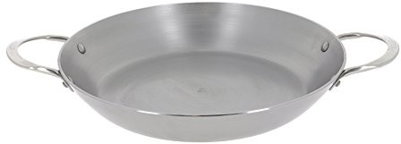 De Buyer 5652.32 patelnia do paelli ze stali, srebrna, 27,9 x 20,1 x 10,9 cm 565232