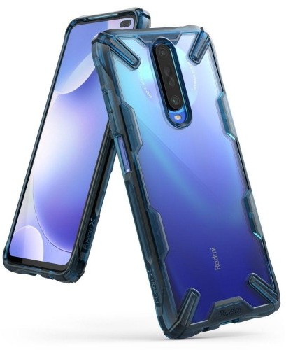 Rearth Etui Ringke Fusion X Xiaomi Mi 10T, niebieskie 8809688897078