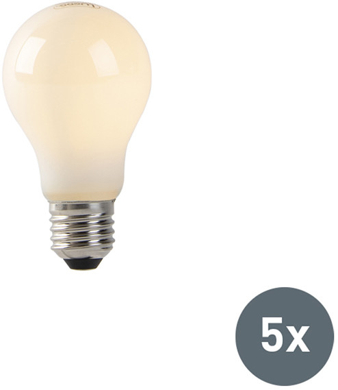 LUEDD Zestaw 5 lamp LED E27 szkło opalowe 1W 80 lm 2200K