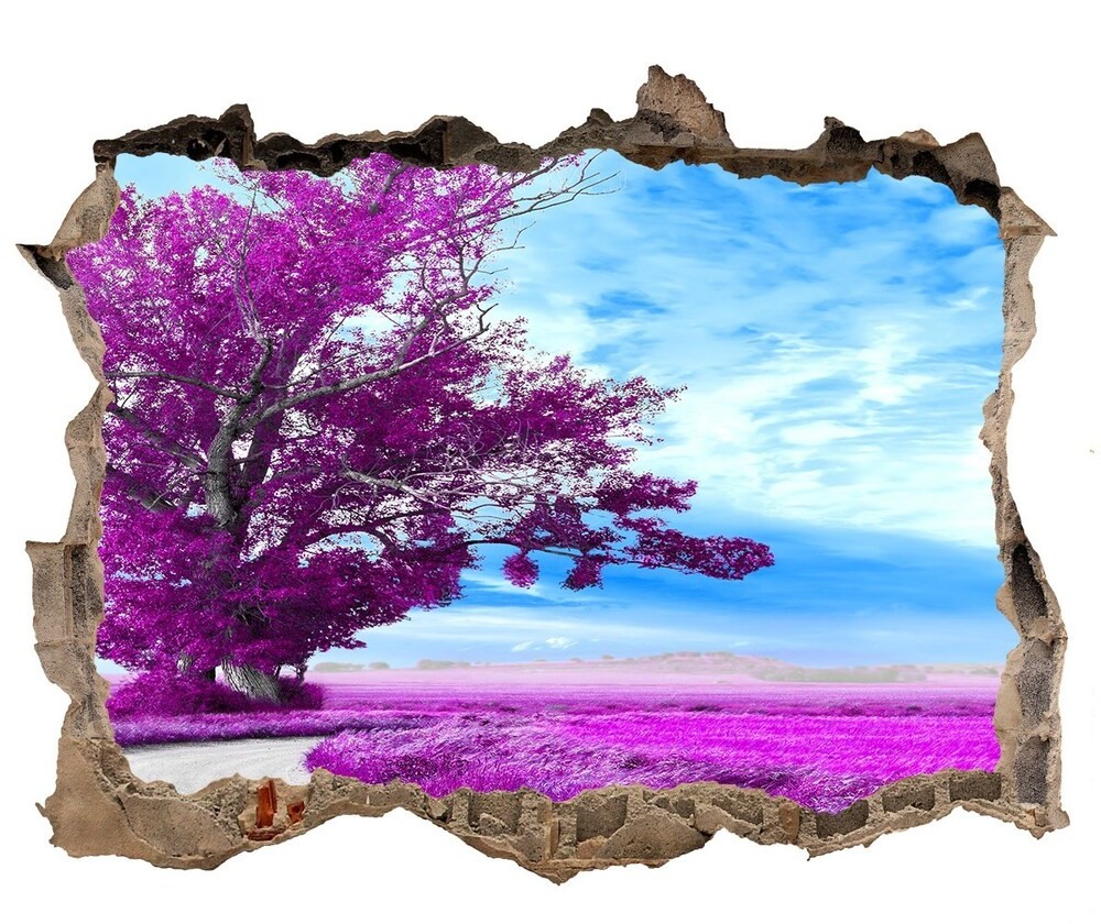 Wallmuralia.pl Samoprzylepna dziura naklejka Drzewo i ścieżka