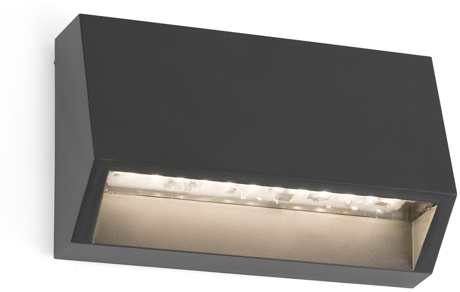 Faro Lorefar Kanciasty kinkiet zewnętrzny LED Must 9,6 cm