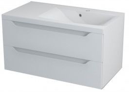 Sapho WAVE szafka umywalkowa 90x45x48cm, prawa, biała WA093P