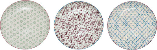 Bloomingville Talerze obiadowe Patrizia 3 szt. 21105932