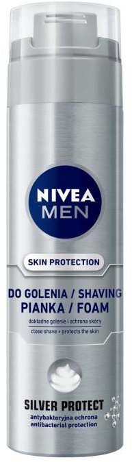 Nivea Men Skin Protection pianka do golenia Silver Protect 200ml 92500-uniw