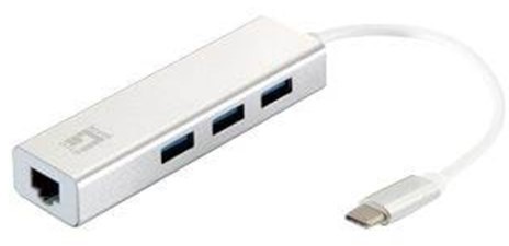 LevelOne USB-0504 - hub - 3 ports USB hub - 3 - Srebrny USB-0504