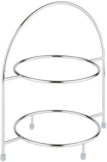 APS Stand ze stali chromowanej na dwa talerze 290x195x300 mm | 33214 33219