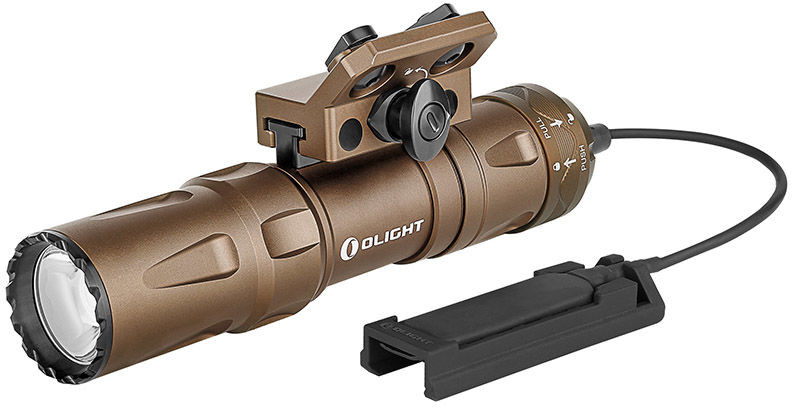 Olight Latarka Odin Mini Desert Tan z montażem - 1250 lumenów
