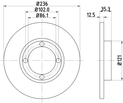 HELLA PAGID Tarcza hamulcowa PAGID 8DD355107-011