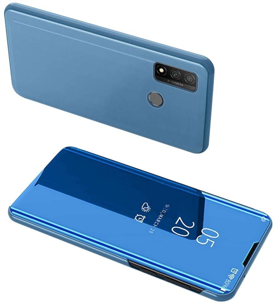 Hurtel Clear View Case futerał etui z klapką Huawei P Smart 2020 niebieski - Niebieski