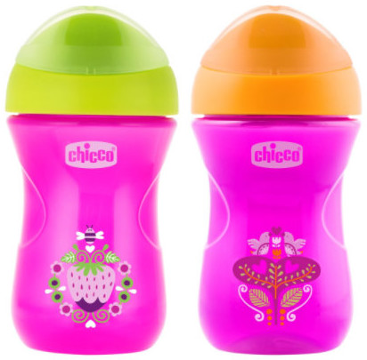 Chicco Kubek niekapek z twardym ustnikiem Girl 266 ml : Kolor - Zielony