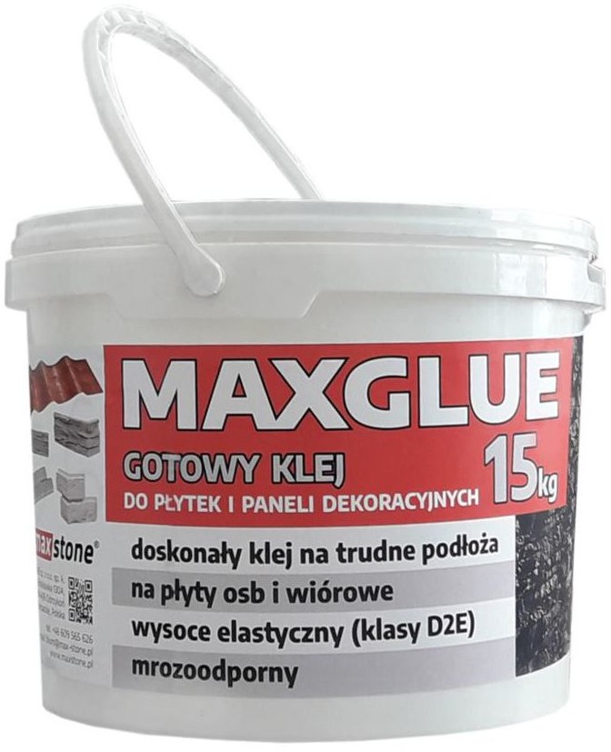 Gotowy klej do płytek i paneli dekoracyjnych MAXGLUE 15 kg