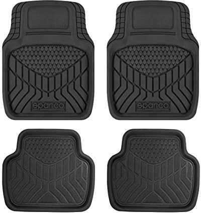 Sparco 4 sztuki uniwersalny czarny dywan 3D (3-warstwowy), PCW. SPC1914BK