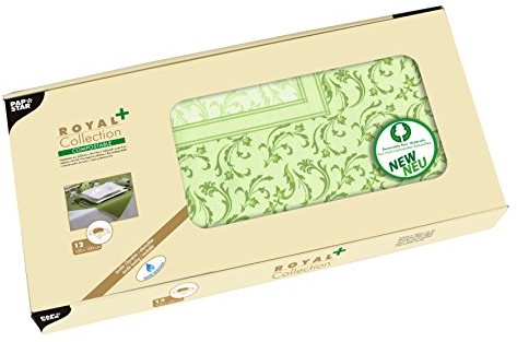 Papstar , 12 obrusy na środek stołu, tkaninopodobne, PV-Tissue 