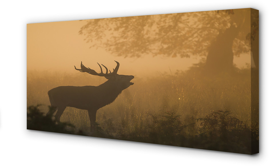 PL Tulup Obrazy na płótnie Jeleń wschód słońca 100x50cm