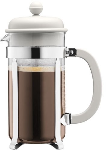 Bodum Caffettiera zaparzacz do kawy typu French Press z filtrem stałym ze stali szlachetnej, kremowy, 1 l 1918-913