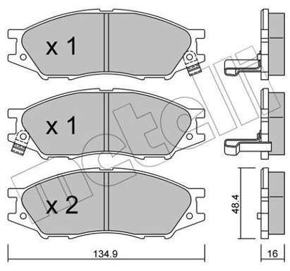 METELLI Klocki hamulcowe - komplet 22-0810-0